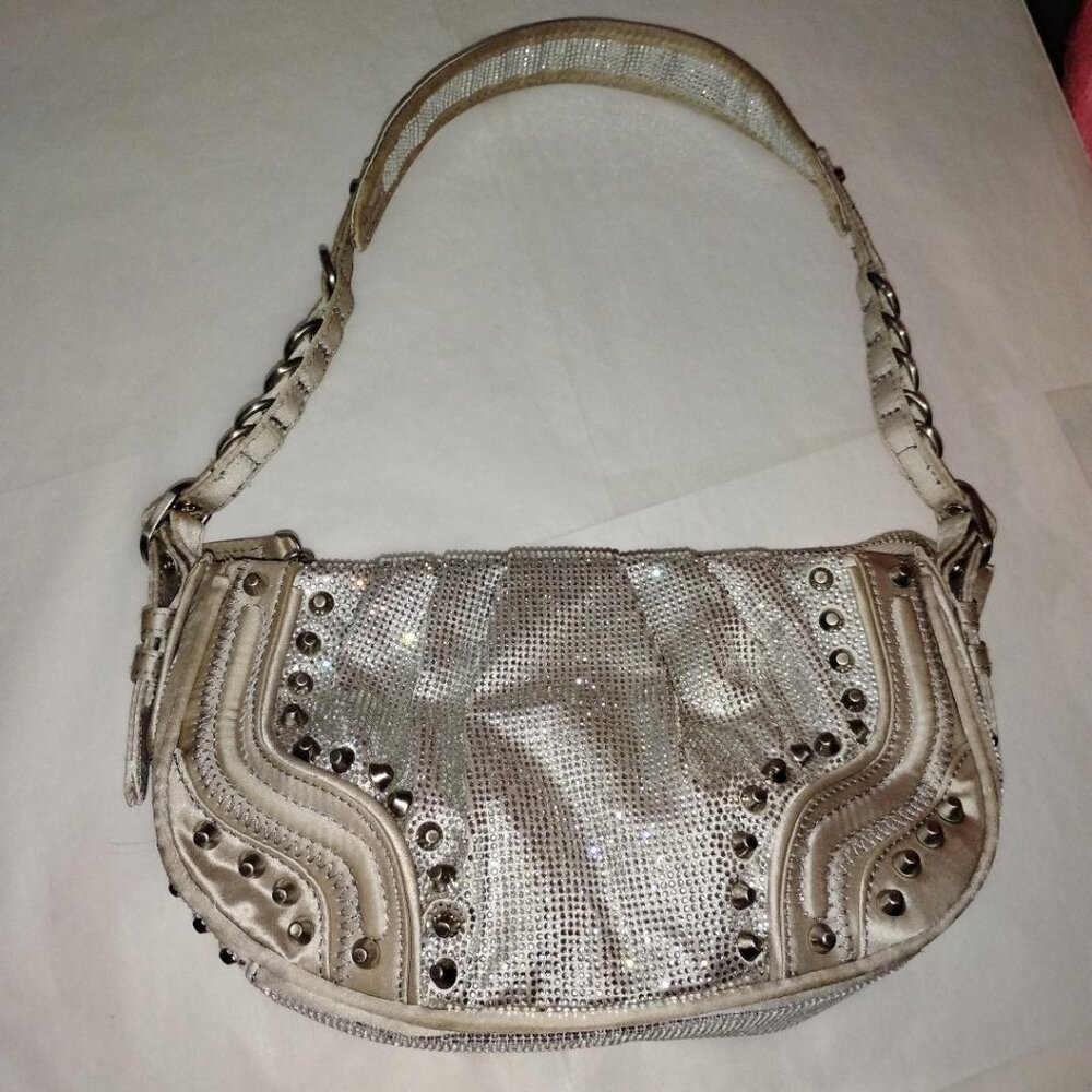 Zara -medium - shoulder bag-grays silver color metal plated styles